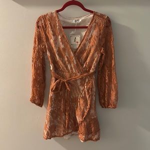 Lace wrap dress